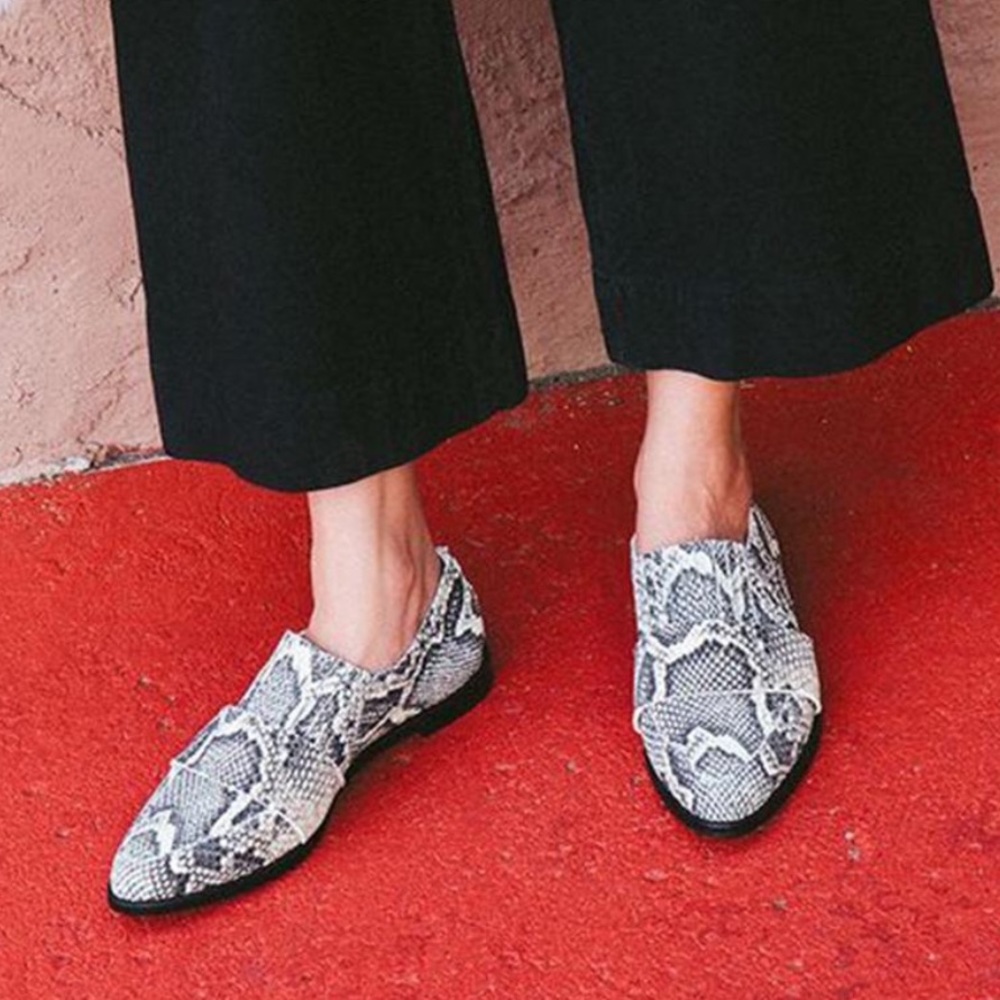 Loeffler Randall Python Rosa Loafers - image 1